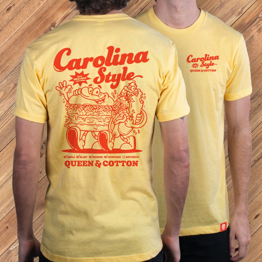 Cotton T-shirt - Mustard yellow/California - Ladies